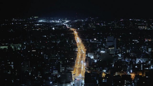 高層展望室からの夕景